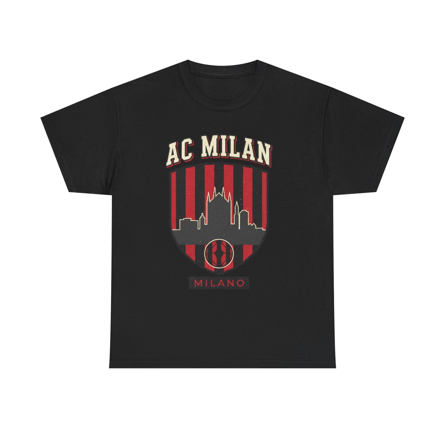 AC Milan Skyline Tee - Milano Football Crest T-Shirt