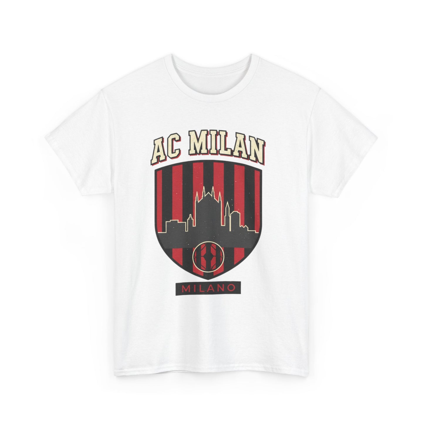 AC Milan Skyline Tee - Milano Football Crest T-Shirt