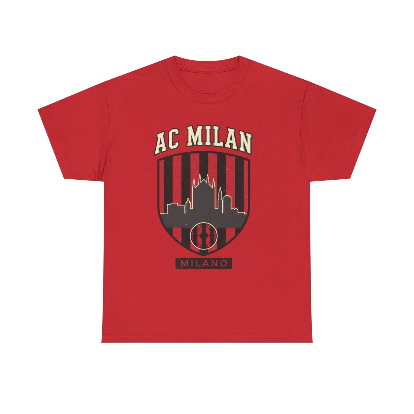 AC Milan Skyline Tee - Milano Football Crest T-Shirt