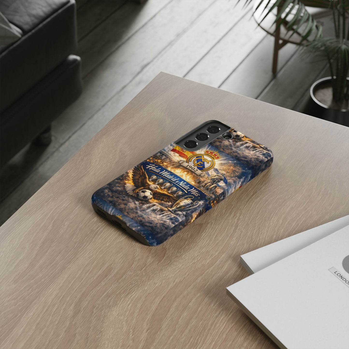 Funda para teléfono Real Madrid – Funda protectora de fútbol "Hala Madrid y Nada Más"