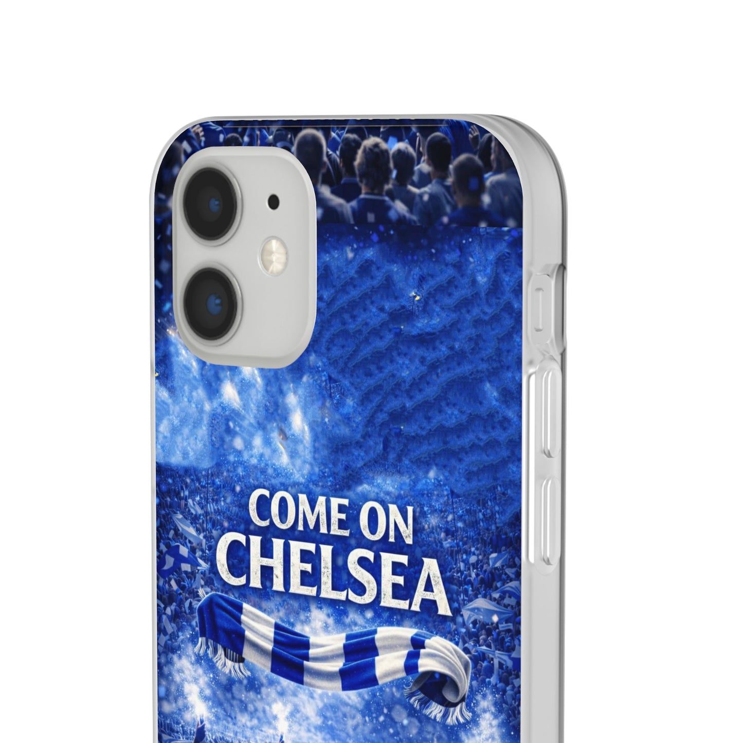 Funda flexible para teléfono del Chelsea Football: "Vamos Chelsea" en azul para aficionados