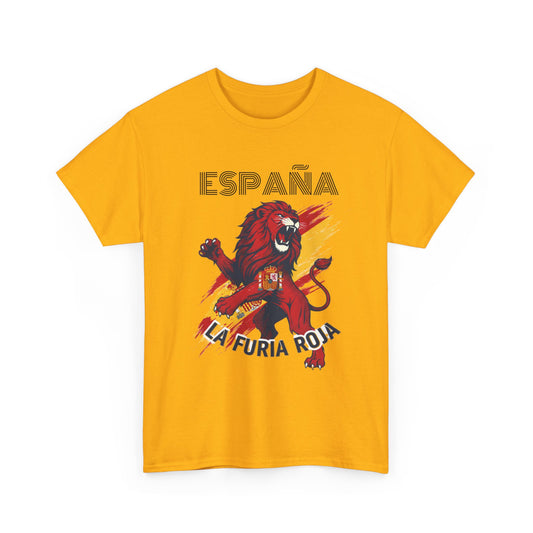 España La Furia Roja Lion T‑Shirt — Spanish Soccer Fan Tee