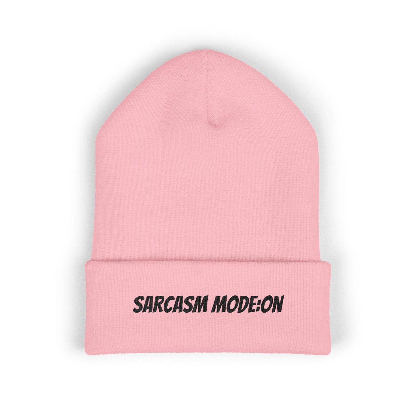 Sarcasm Mode: Embroidered Cuffed Beanie