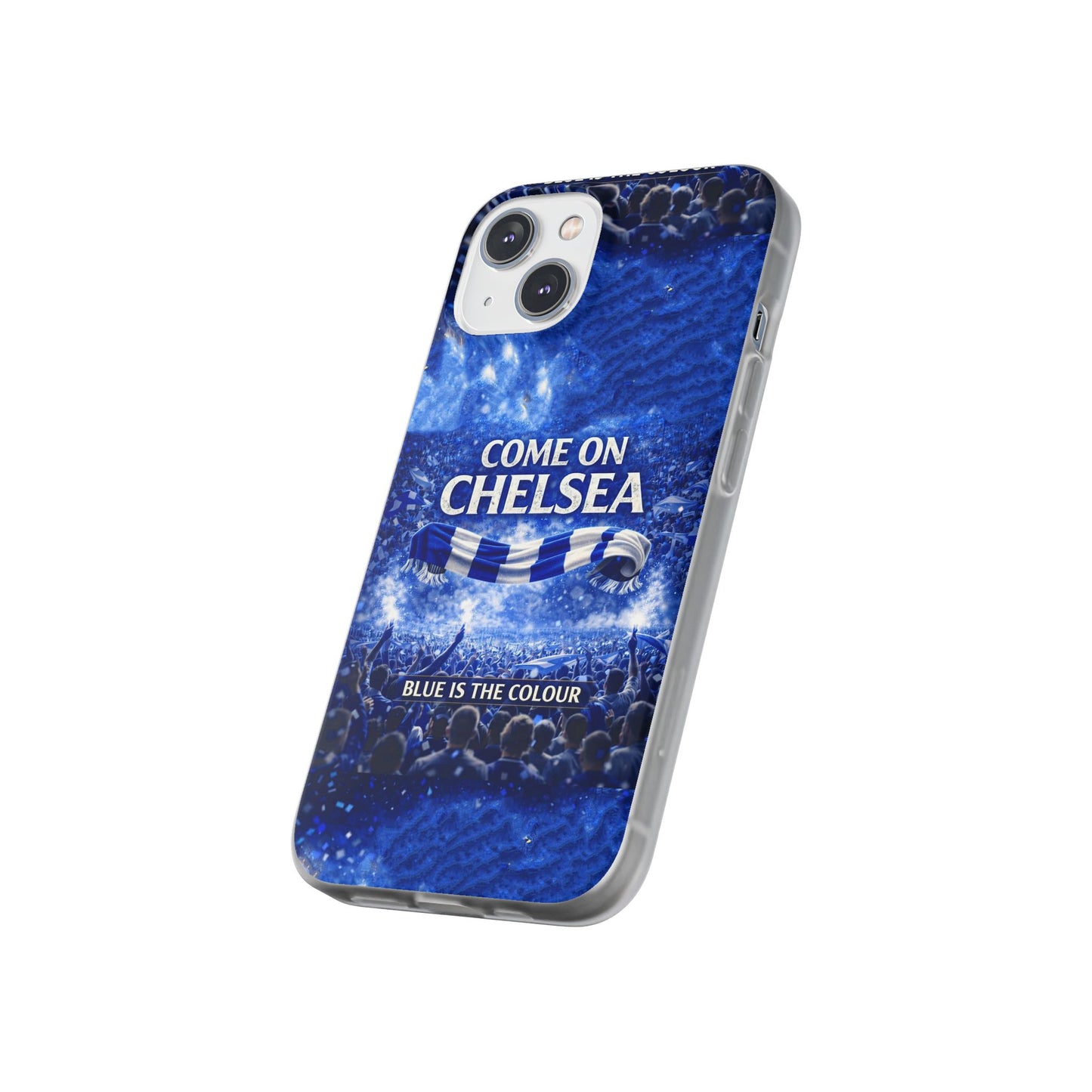 Funda flexible para teléfono del Chelsea Football: "Vamos Chelsea" en azul para aficionados