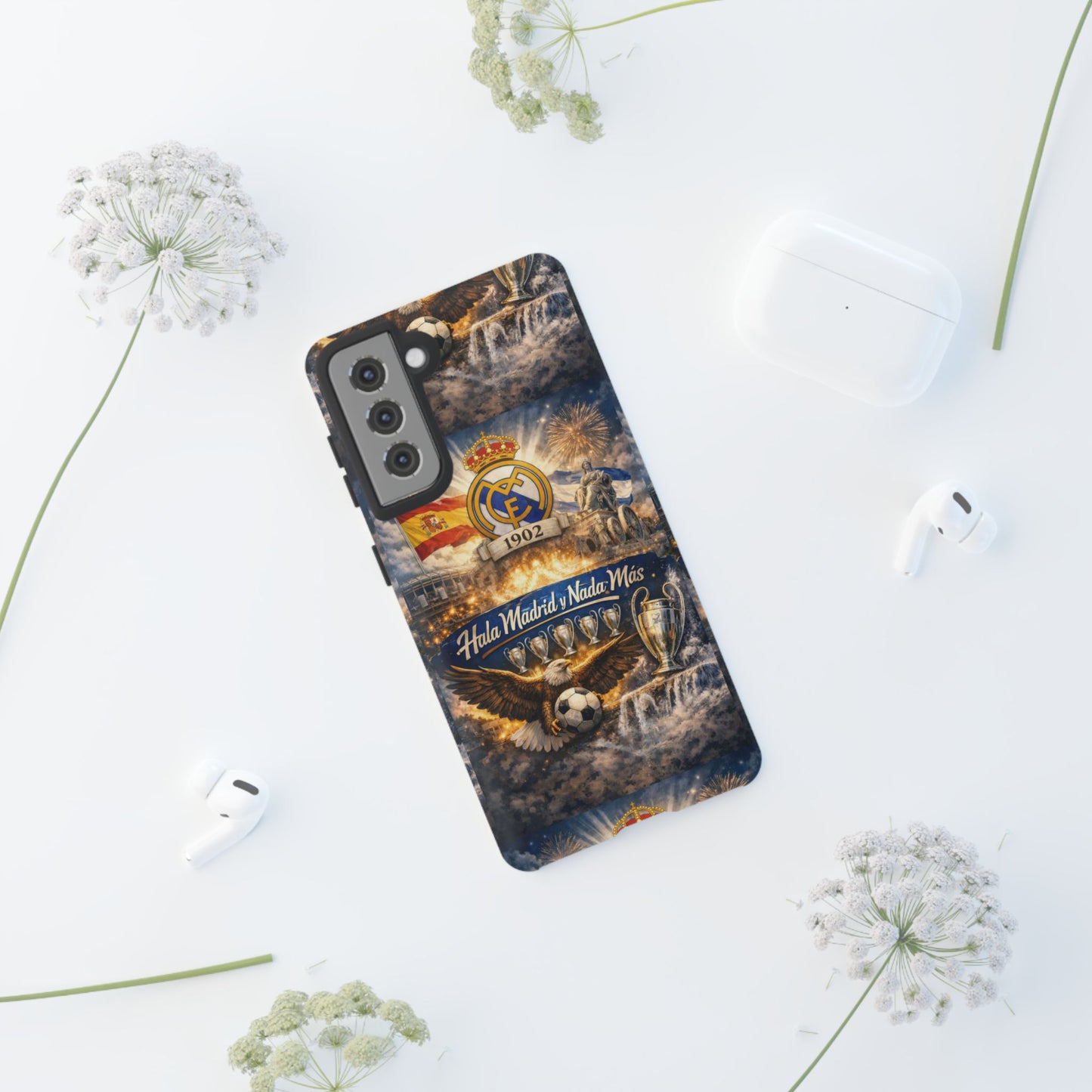 Funda para teléfono Real Madrid – Funda protectora de fútbol "Hala Madrid y Nada Más"