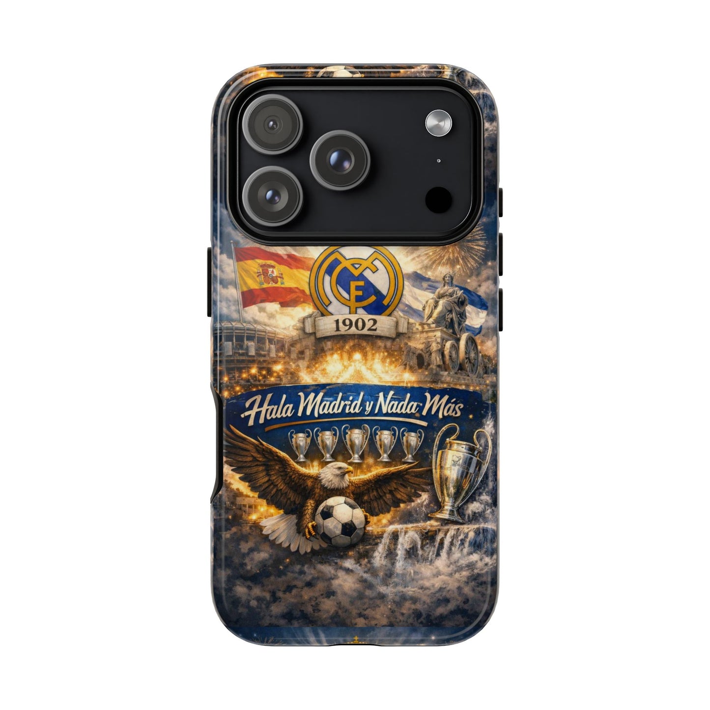 Funda para teléfono Real Madrid – Funda protectora de fútbol "Hala Madrid y Nada Más"