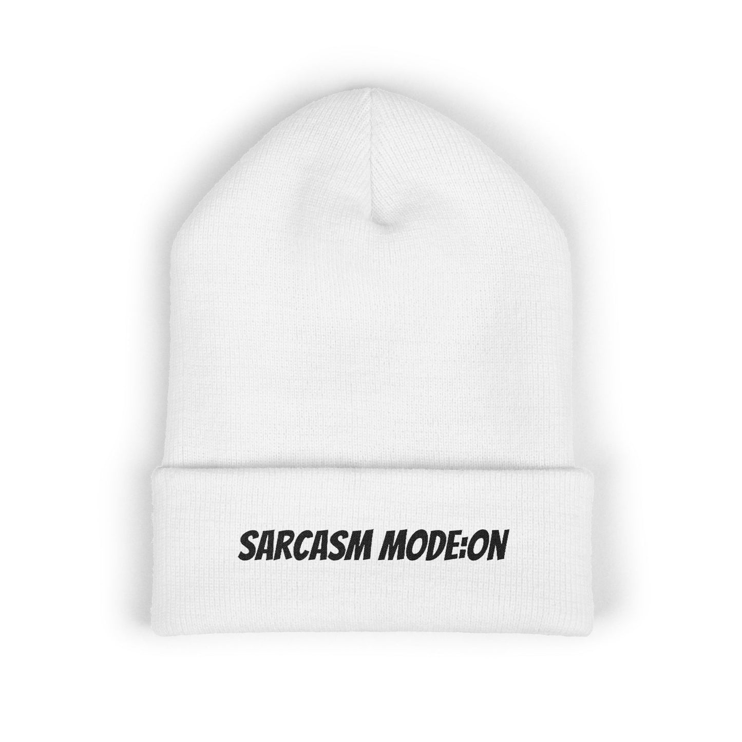 Sarcasm Mode: Embroidered Cuffed Beanie