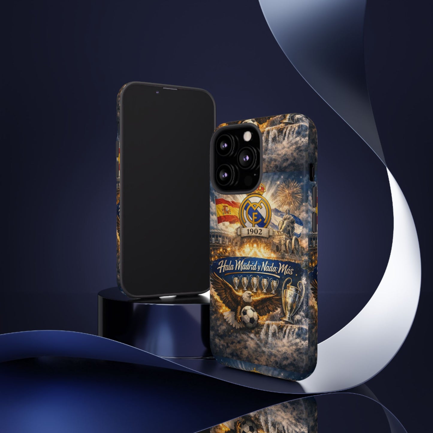 Funda para teléfono Real Madrid – Funda protectora de fútbol "Hala Madrid y Nada Más"