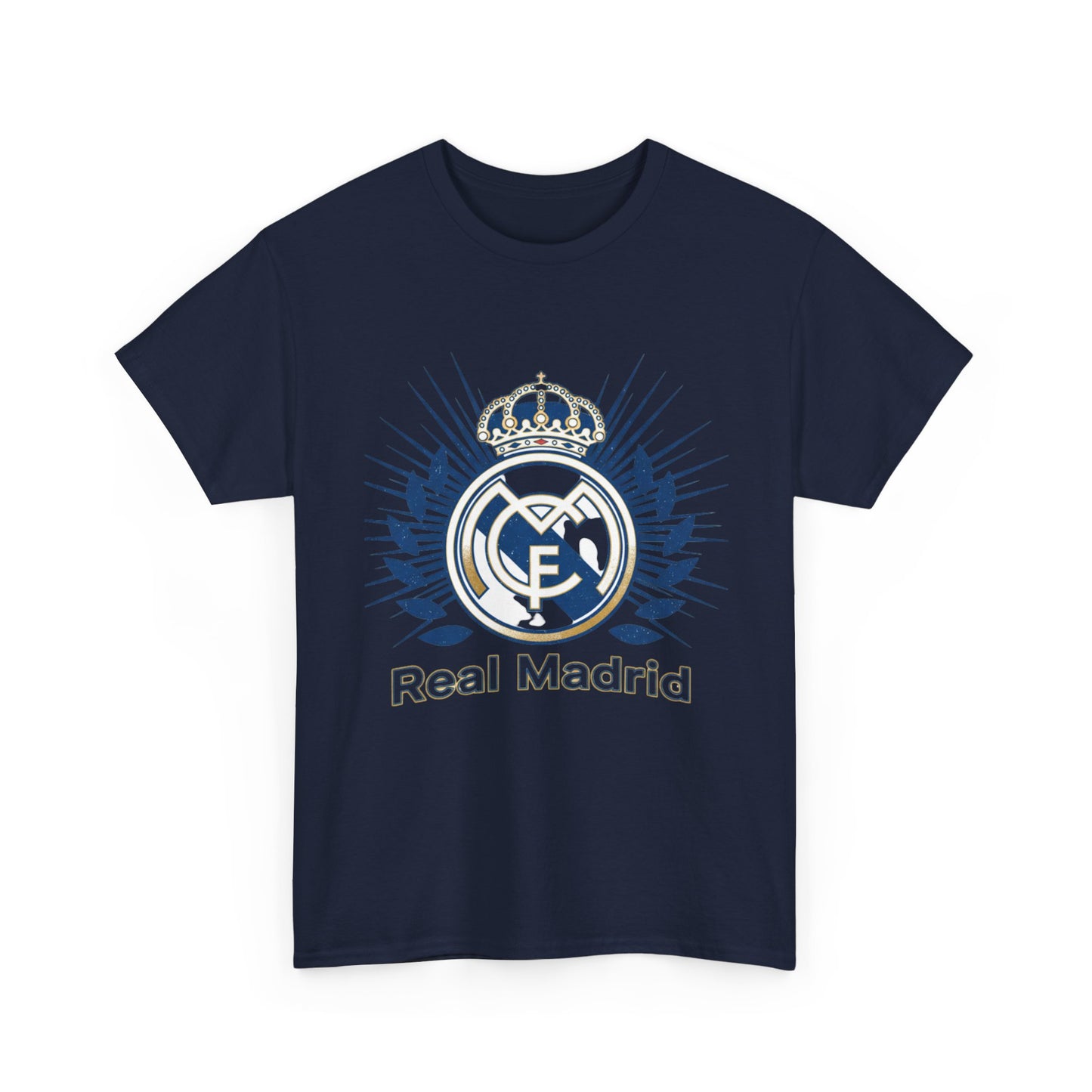 Real Madrid Crest T-Shirt — Men's White Football Fan Tee