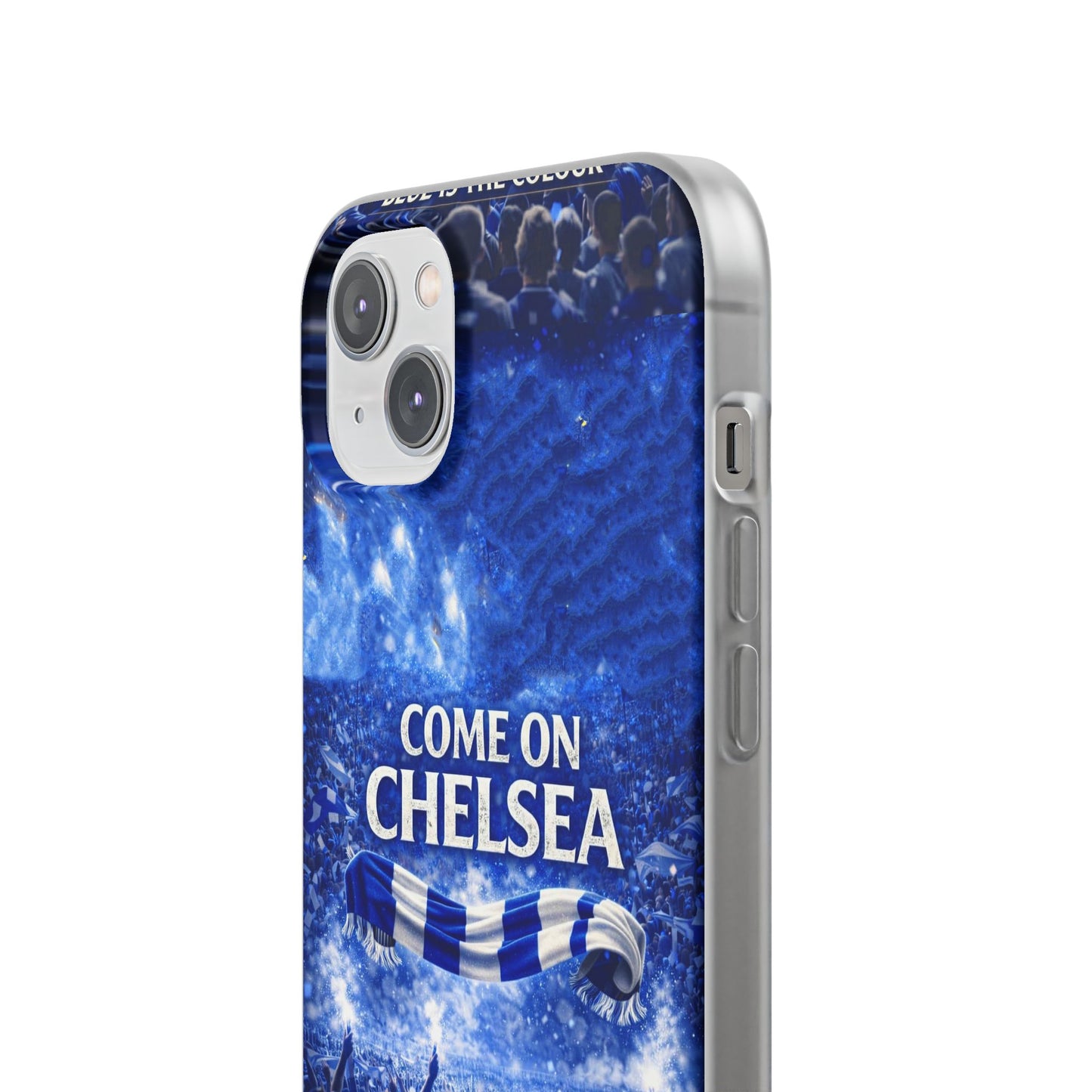 Funda flexible para teléfono del Chelsea Football: "Vamos Chelsea" en azul para aficionados