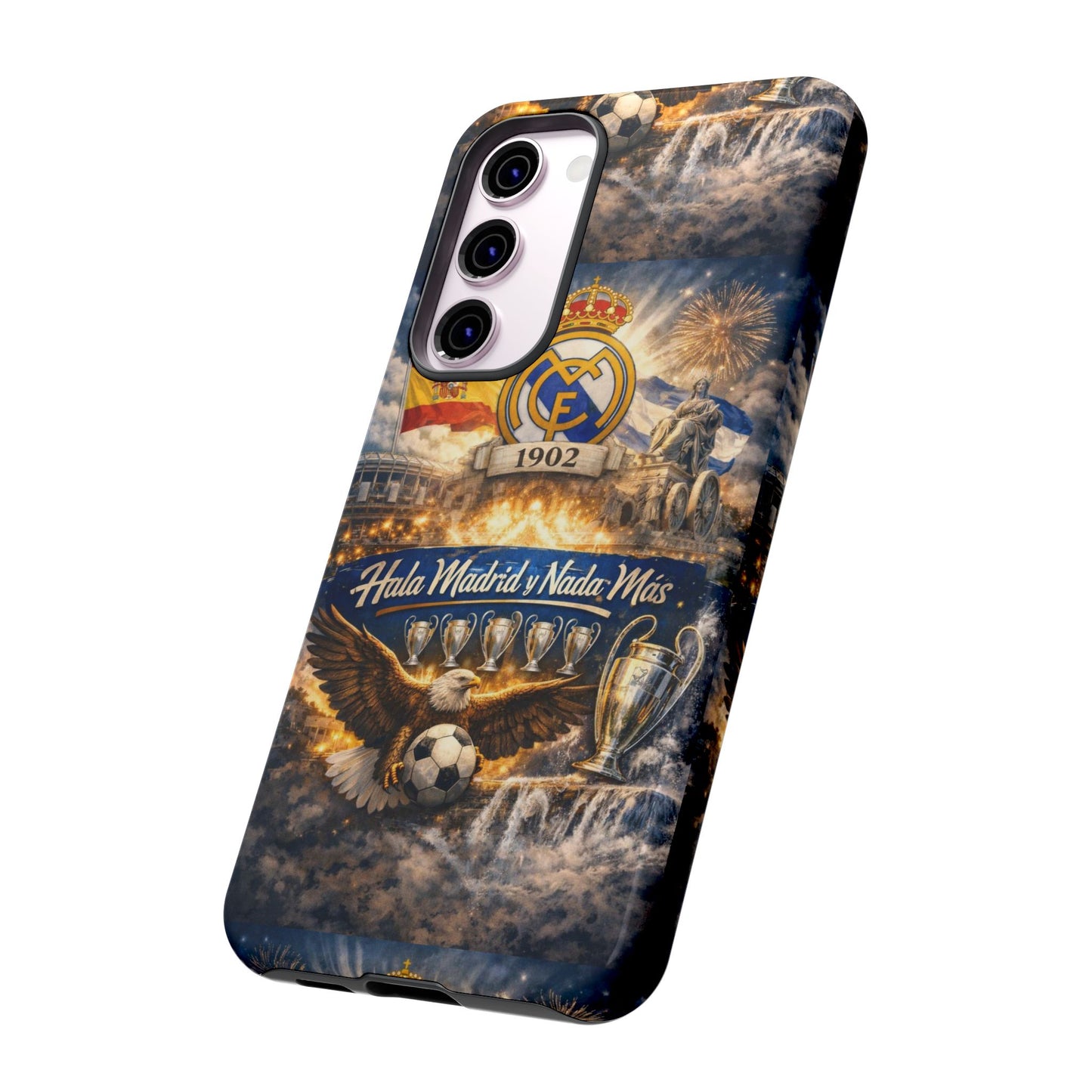 Funda para teléfono Real Madrid – Funda protectora de fútbol "Hala Madrid y Nada Más"