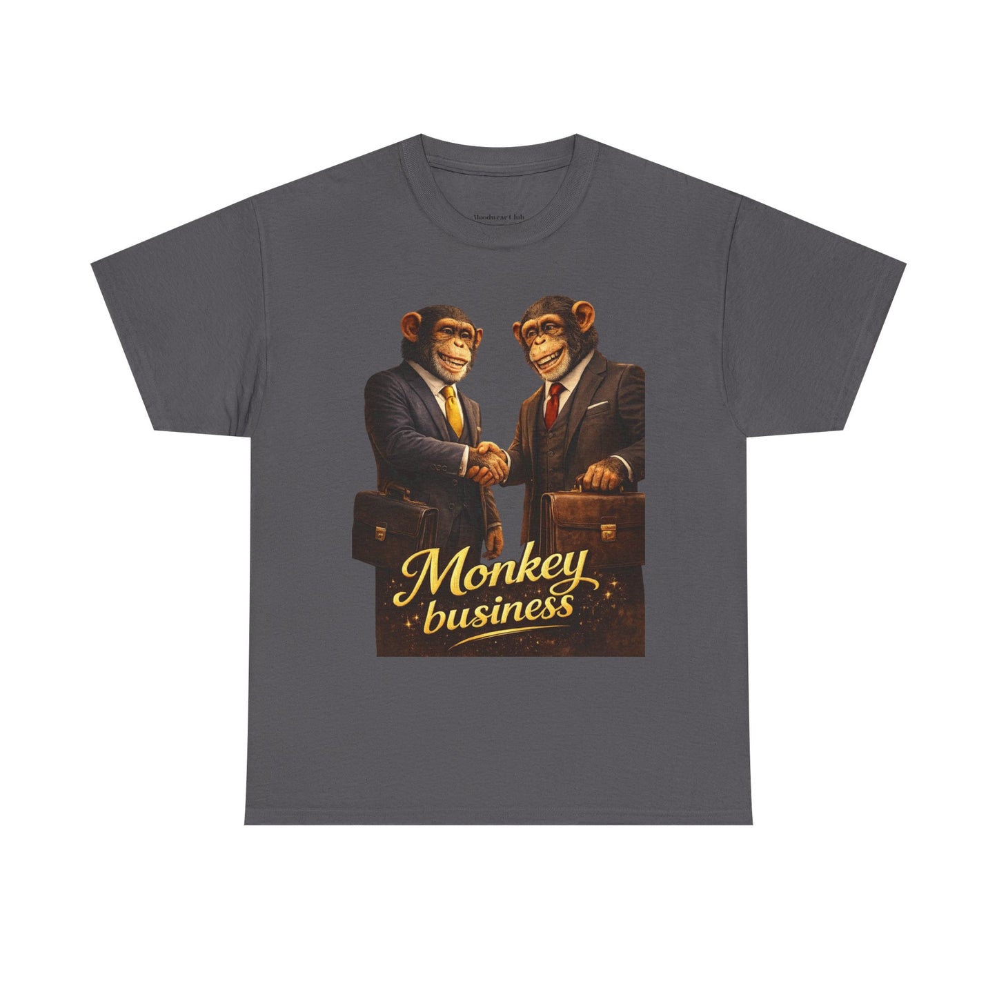 Monkey Business T-Shirt — Retro Chimps in Suits Graphic Tee