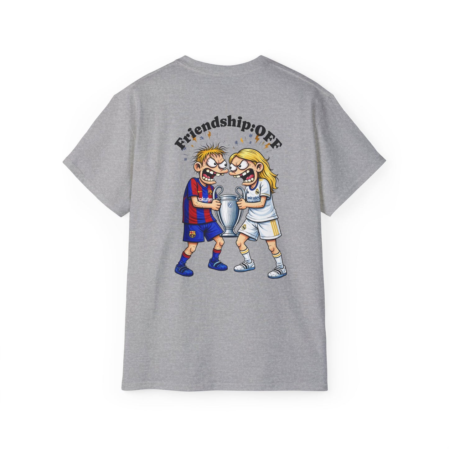 Soccer Rivalry Tee — "Friendship: OFF, El Clásico: ON"