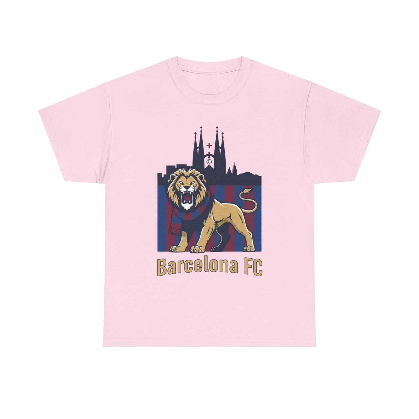 Barcelona FC Lion T-Shirt — Soccer Fan Tee with Sagrada Família Graphic