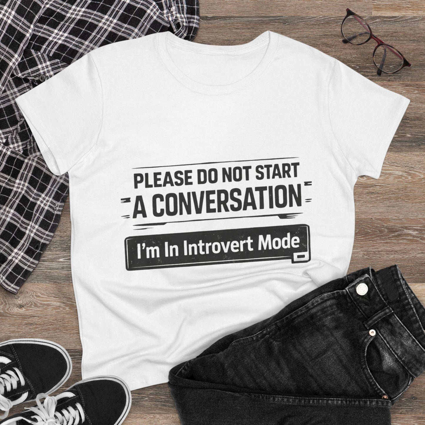 Please Do Not Start A Conversation T‑Shirt — "I'm In Introvert Mode" Tee