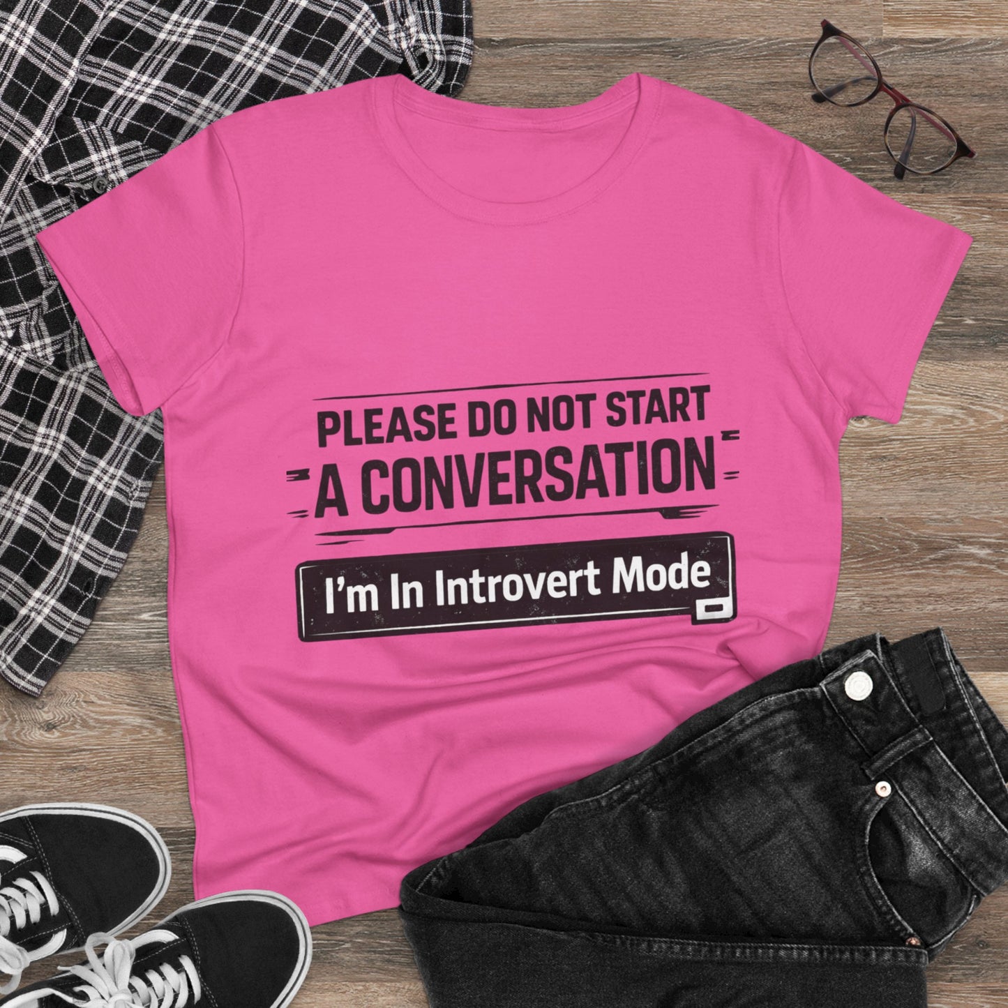 Please Do Not Start A Conversation T‑Shirt — "I'm In Introvert Mode" Tee