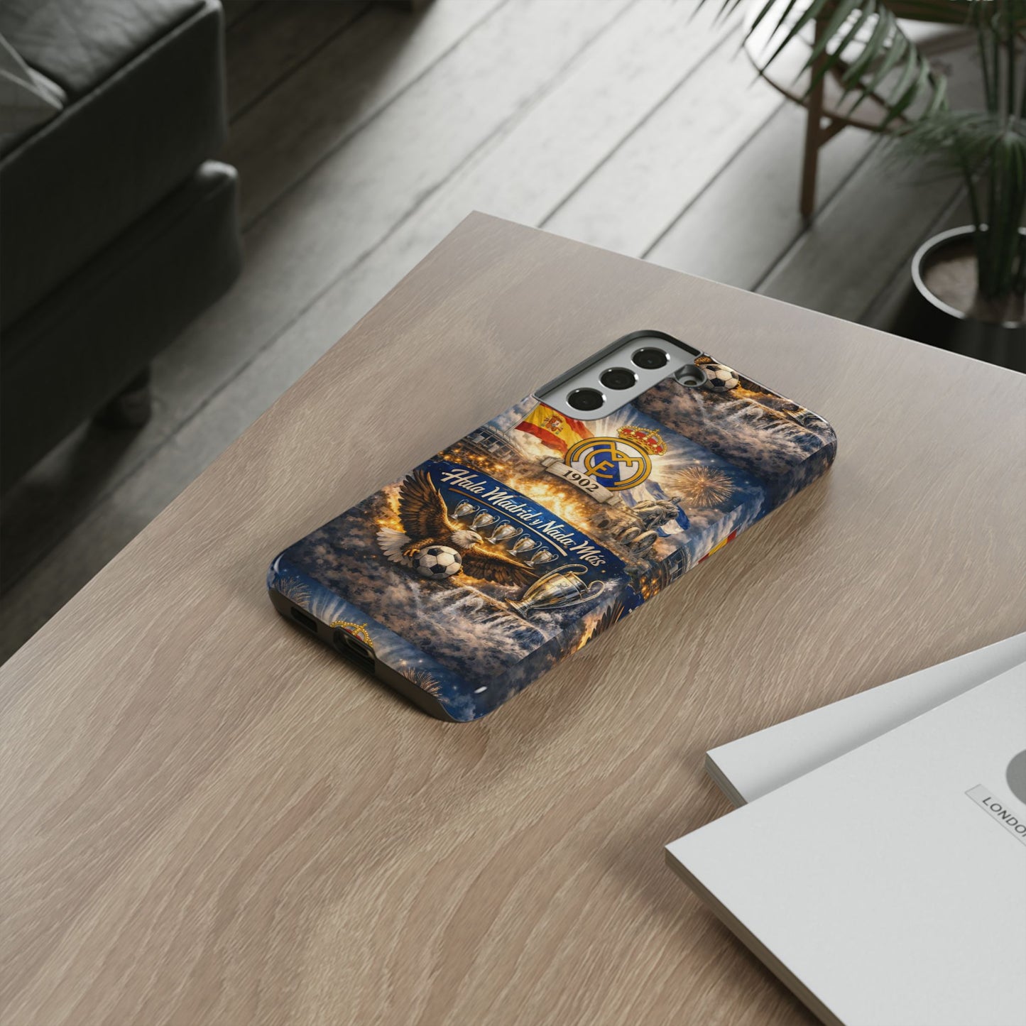 Funda para teléfono Real Madrid – Funda protectora de fútbol "Hala Madrid y Nada Más"
