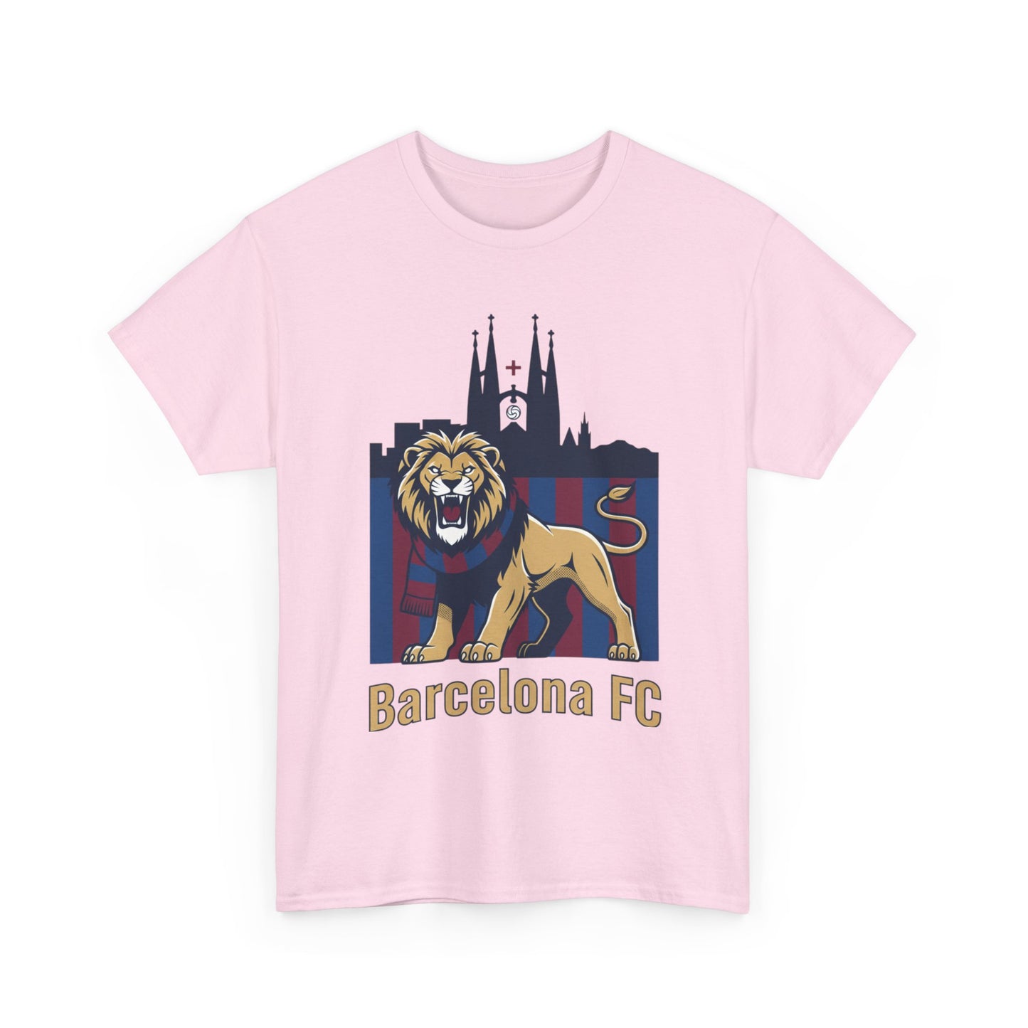 Barcelona FC Lion T-Shirt — Soccer Fan Tee with Sagrada Família Graphic