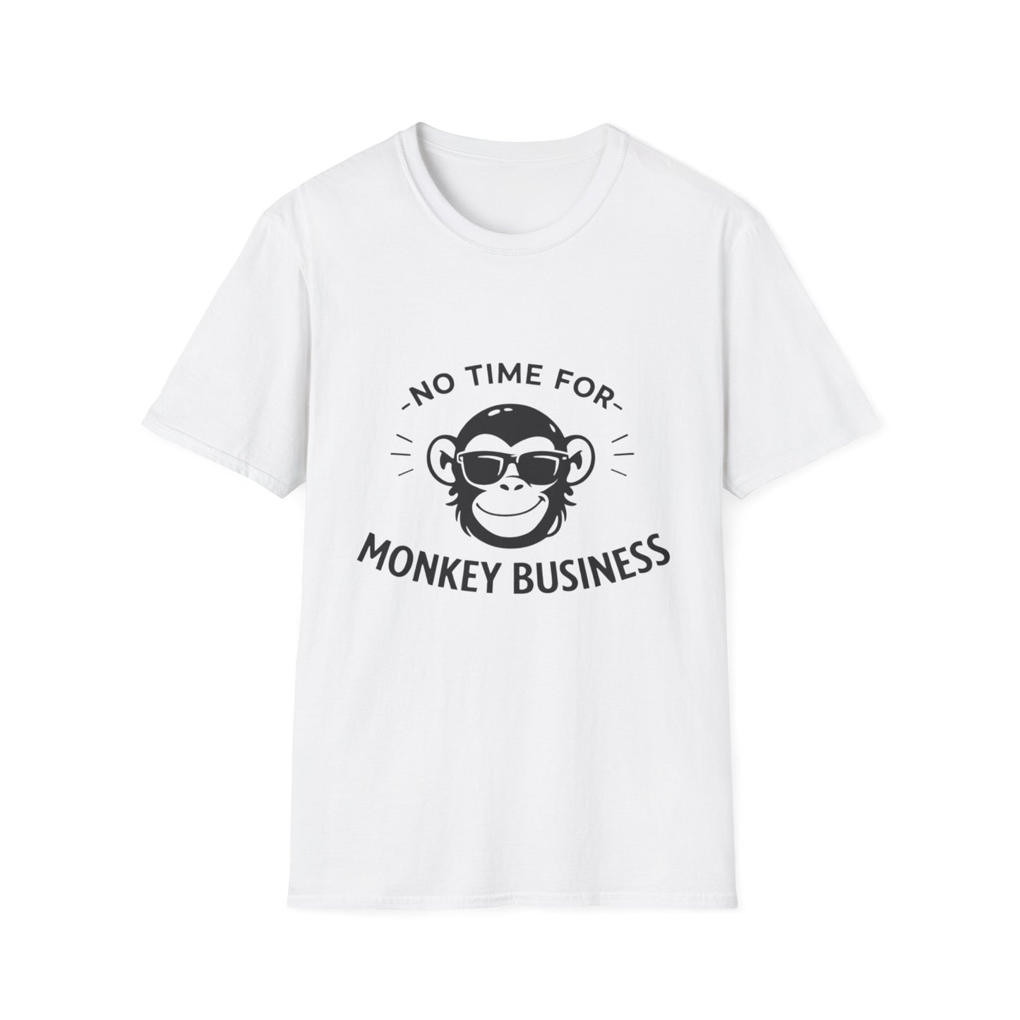 No Time For Monkey Business T-Shirt — Funny Sunglasses Monkey Graphic Tee