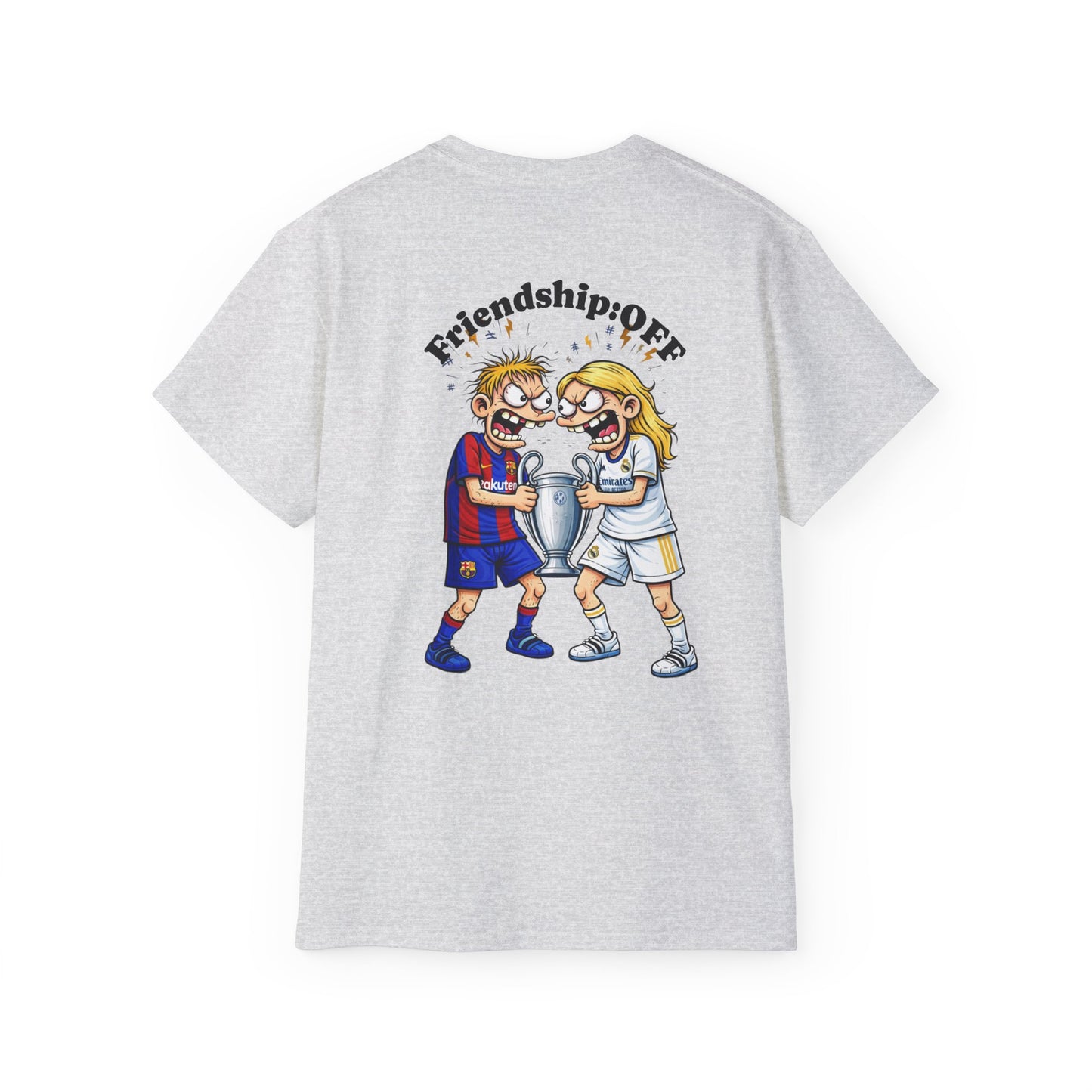 Soccer Rivalry Tee — "Friendship: OFF, El Clásico: ON"