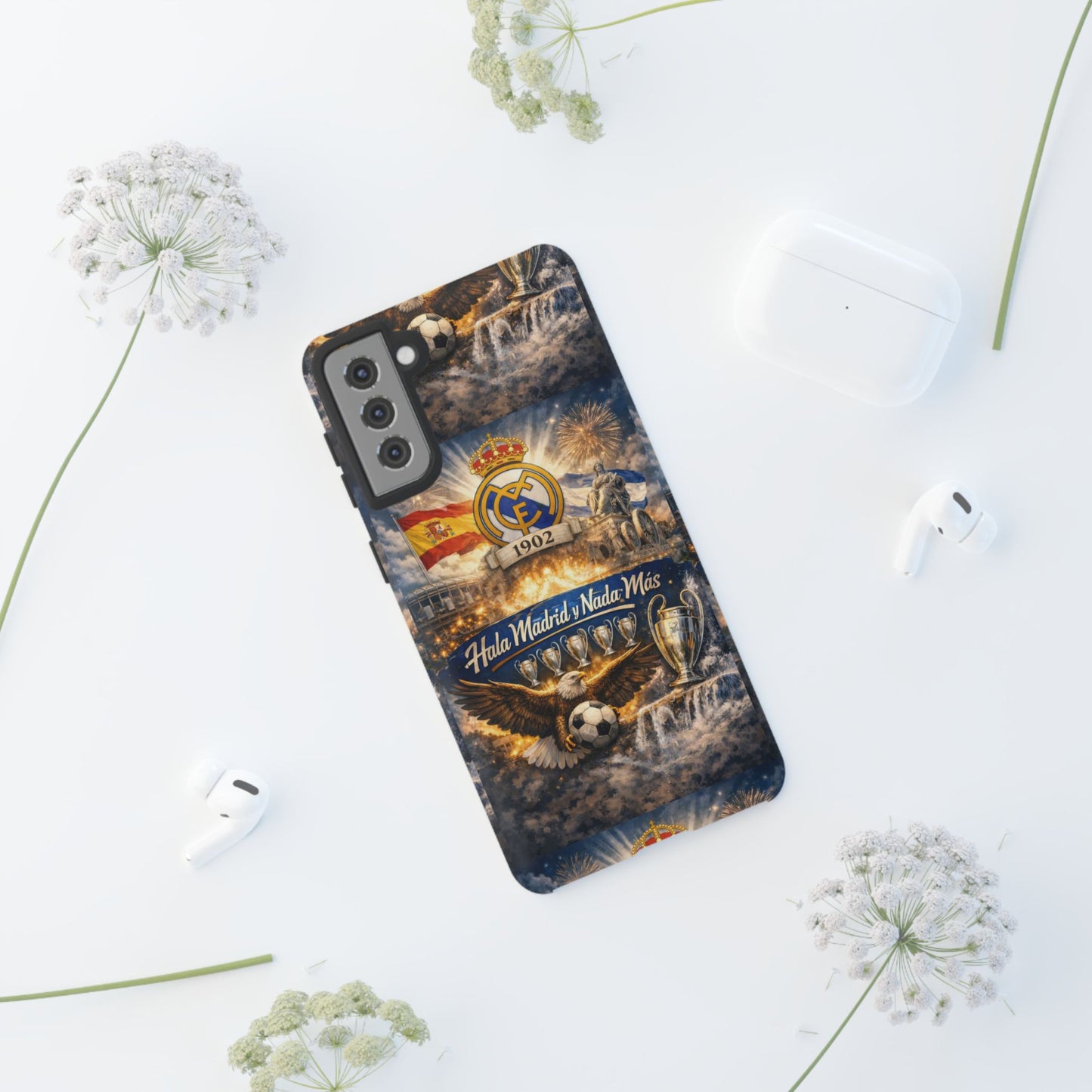 Funda para teléfono Real Madrid – Funda protectora de fútbol "Hala Madrid y Nada Más"