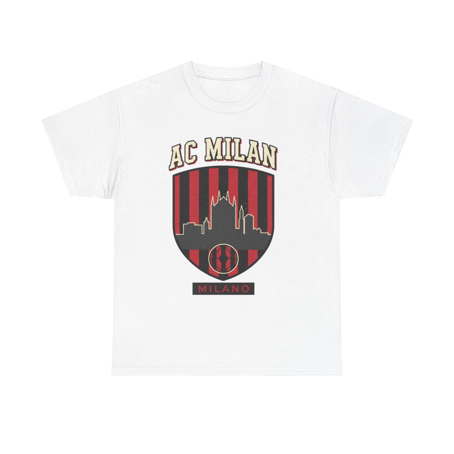 AC Milan Skyline Tee - Milano Football Crest T-Shirt