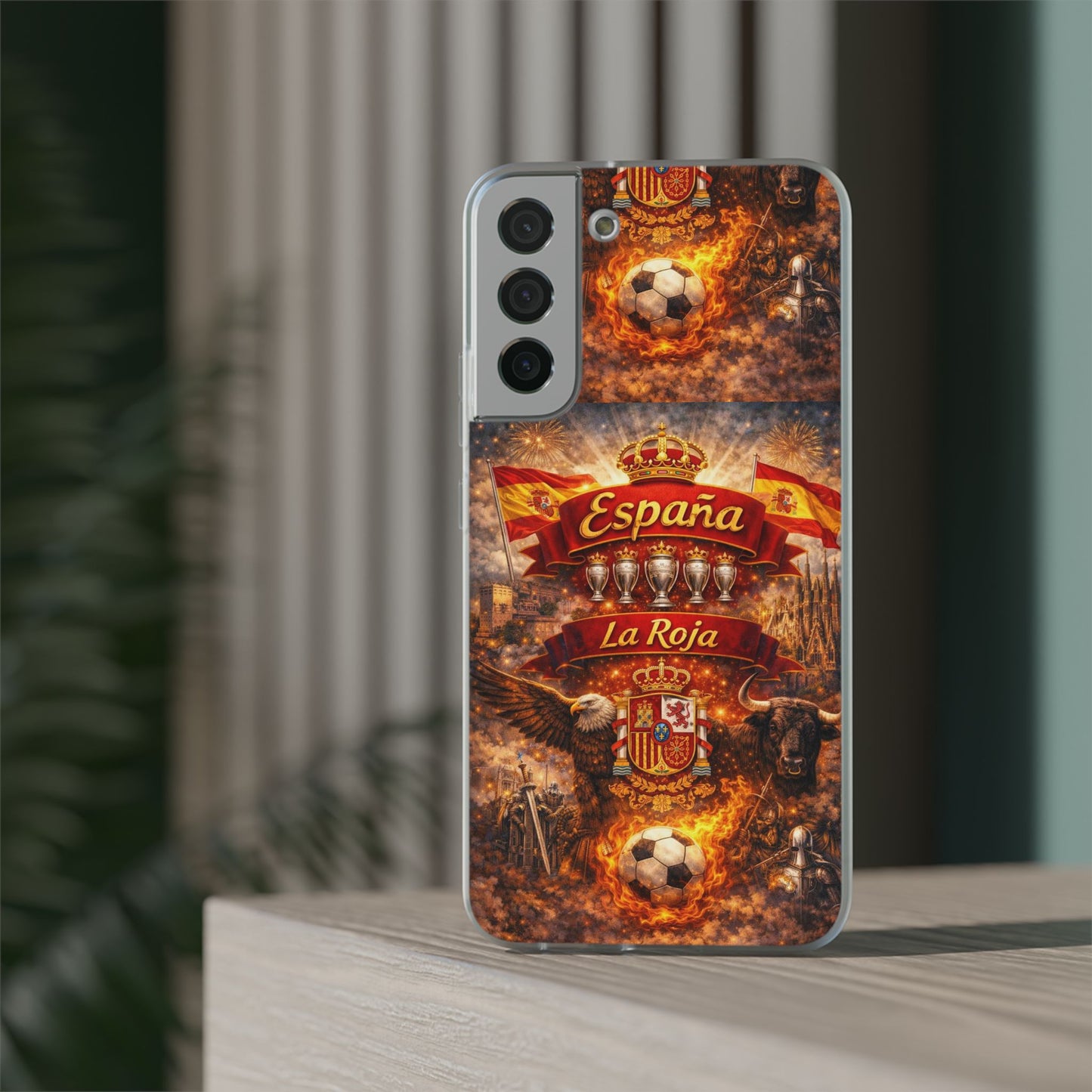 Spain La Roja Soccer Phone Case — España Football Flexi Case