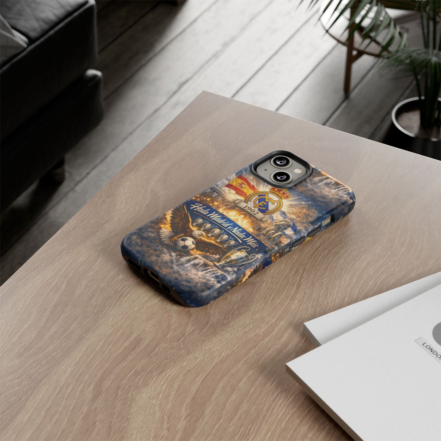 Funda para teléfono Real Madrid – Funda protectora de fútbol "Hala Madrid y Nada Más"