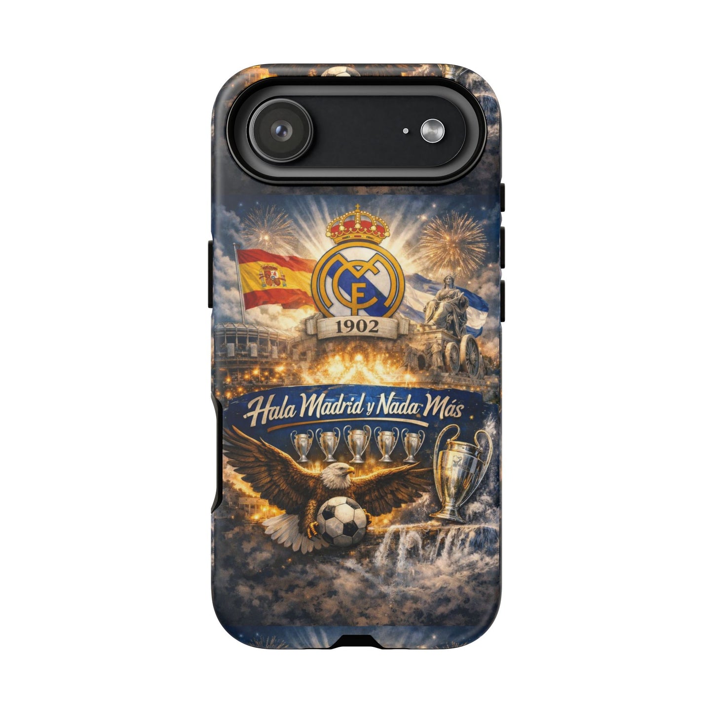 Funda para teléfono Real Madrid – Funda protectora de fútbol "Hala Madrid y Nada Más"