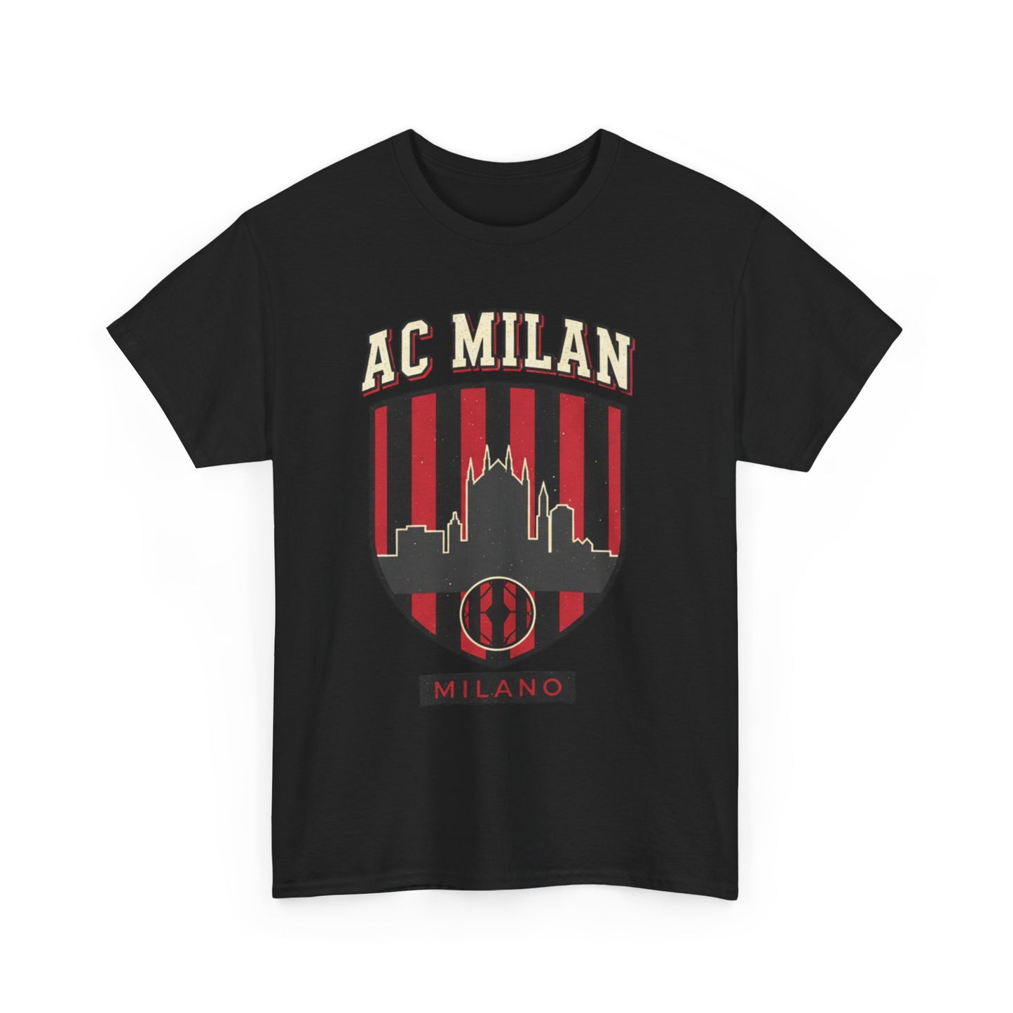 AC Milan Skyline Tee - Milano Football Crest T-Shirt
