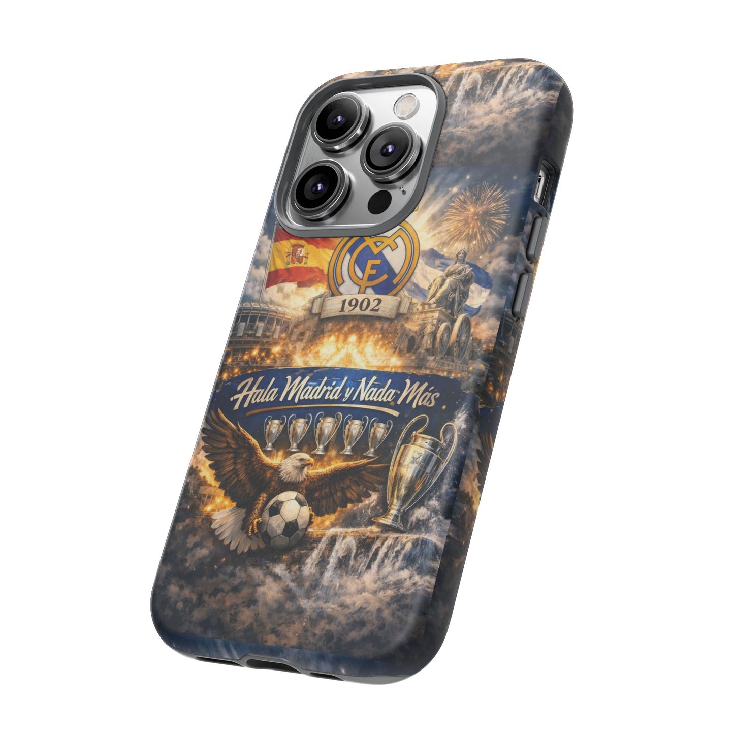 Funda para teléfono Real Madrid – Funda protectora de fútbol "Hala Madrid y Nada Más"