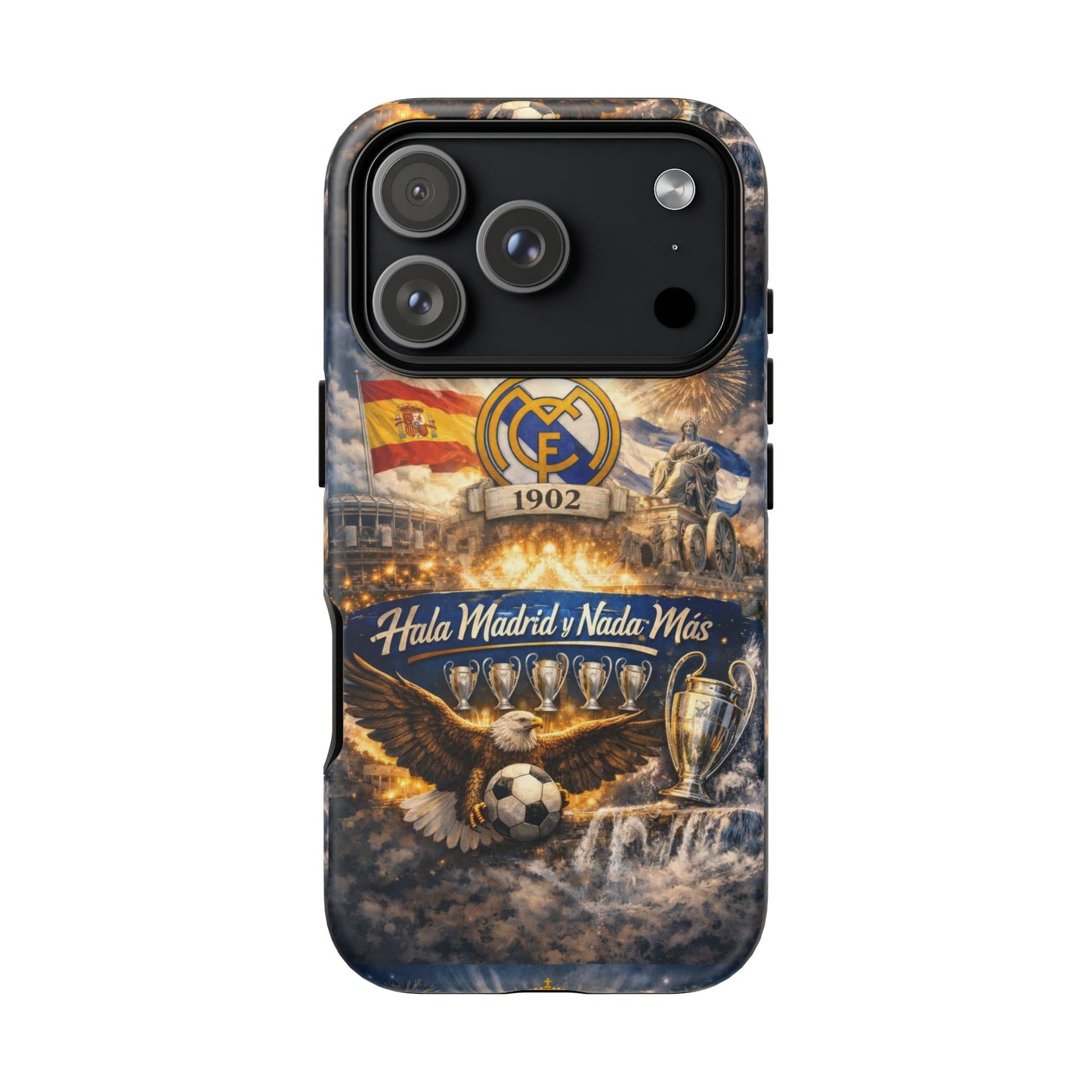 Funda para teléfono Real Madrid – Funda protectora de fútbol "Hala Madrid y Nada Más"