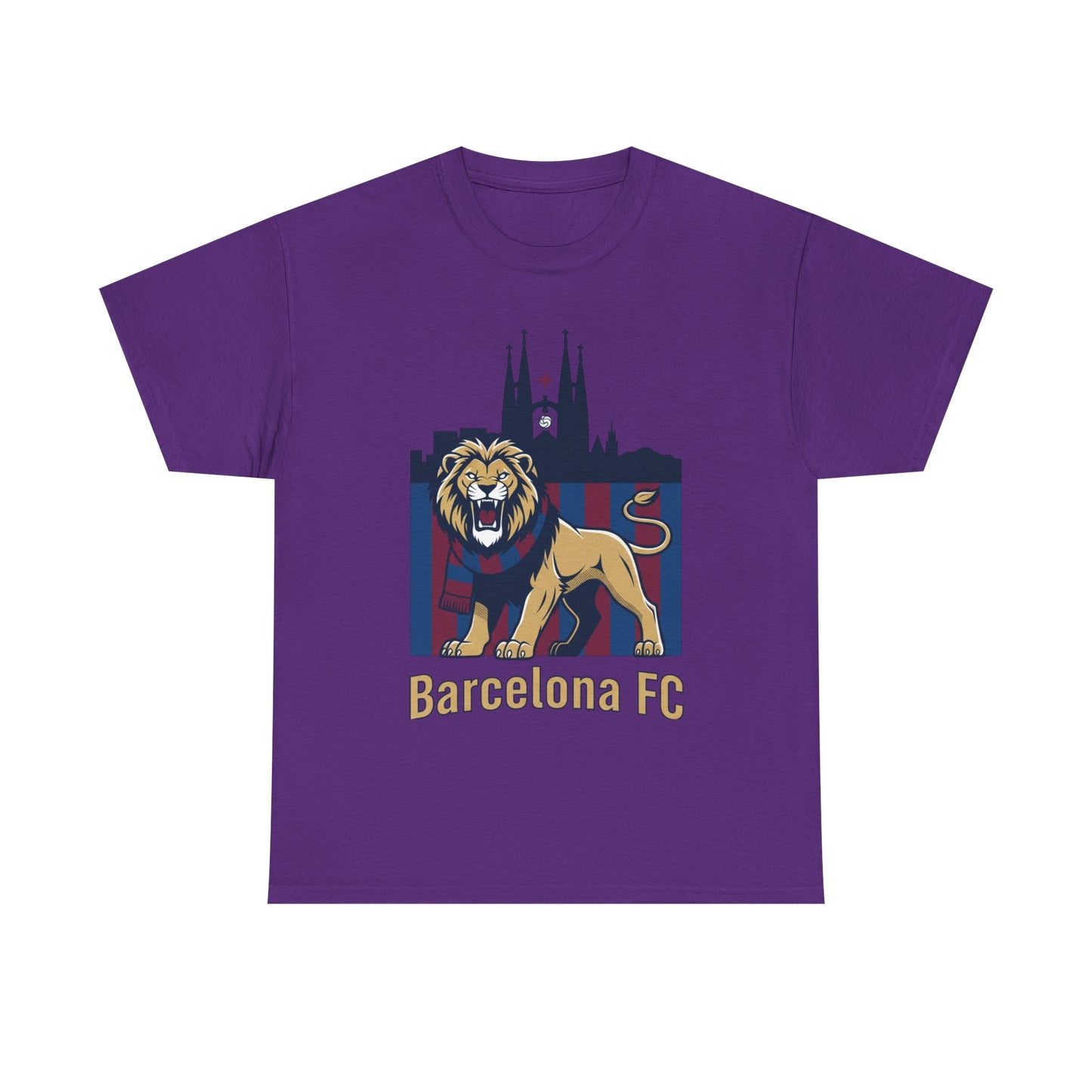 Barcelona FC Lion T-Shirt — Soccer Fan Tee with Sagrada Família Graphic