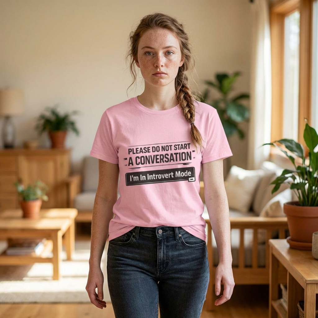 Please Do Not Start A Conversation T‑Shirt — "I'm In Introvert Mode" Tee