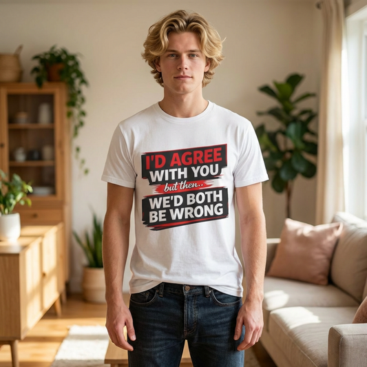 Unisex 100% Cotton - I'd Agree With You But Then We'd Both Be Wrong T-Shirt