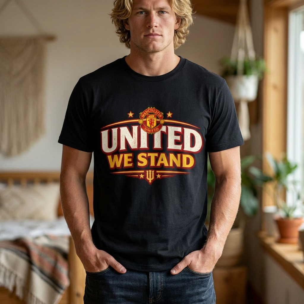 Manchester United Football T-Shirt - United We Stand Fan Tee