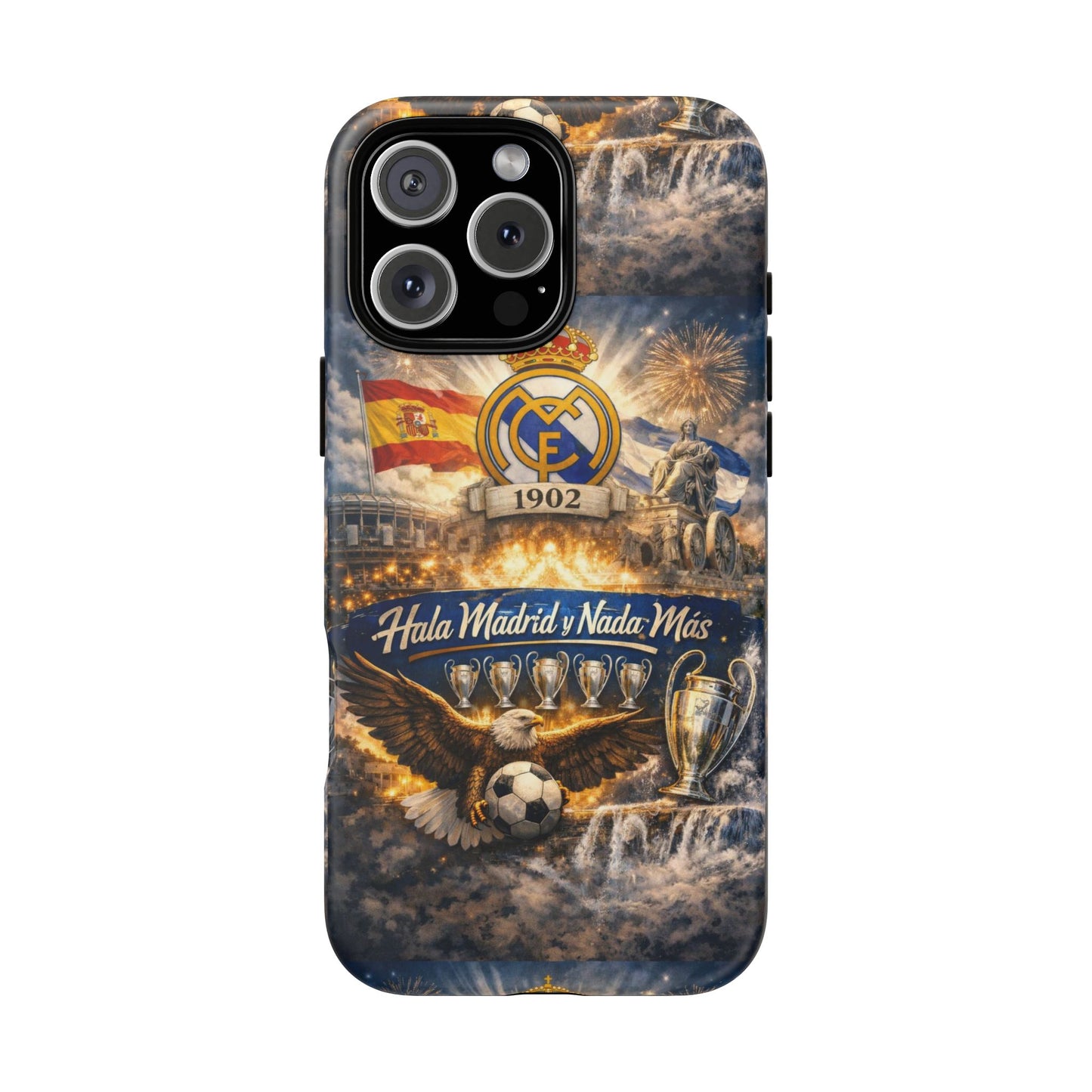 Funda para teléfono Real Madrid – Funda protectora de fútbol "Hala Madrid y Nada Más"