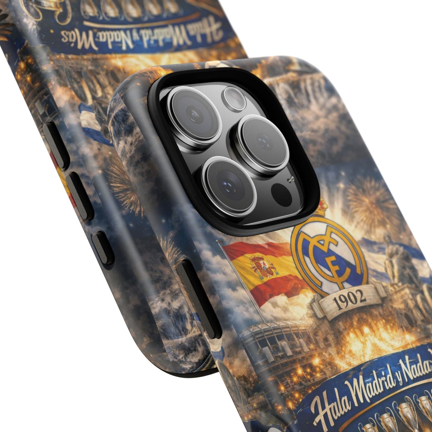 Funda para teléfono Real Madrid – Funda protectora de fútbol "Hala Madrid y Nada Más"