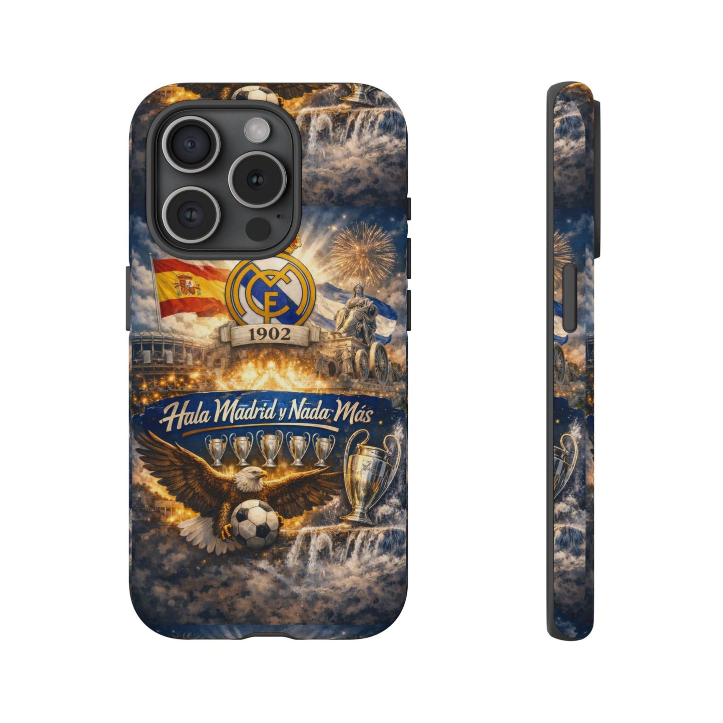 Funda para teléfono Real Madrid – Funda protectora de fútbol "Hala Madrid y Nada Más"