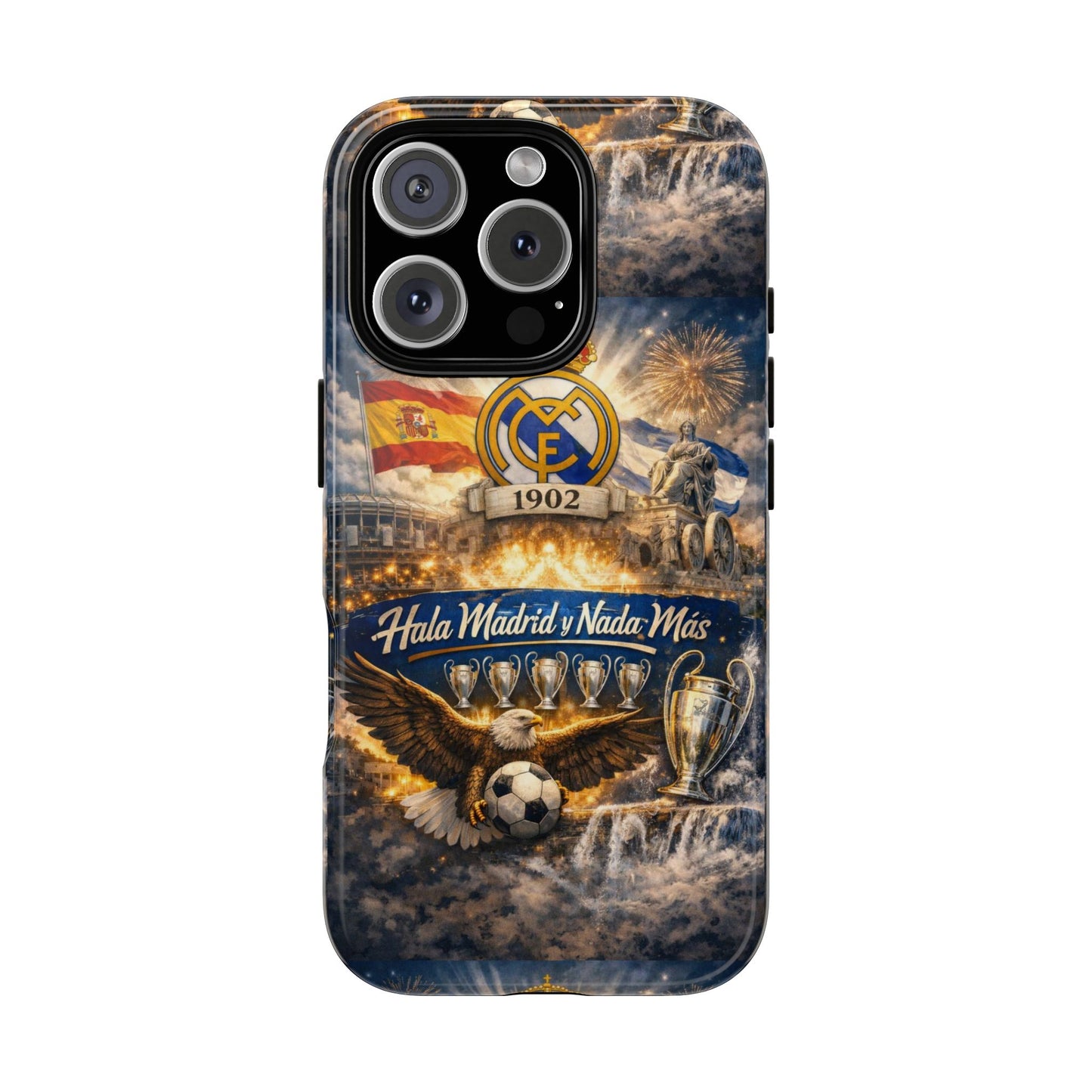 Funda para teléfono Real Madrid – Funda protectora de fútbol "Hala Madrid y Nada Más"