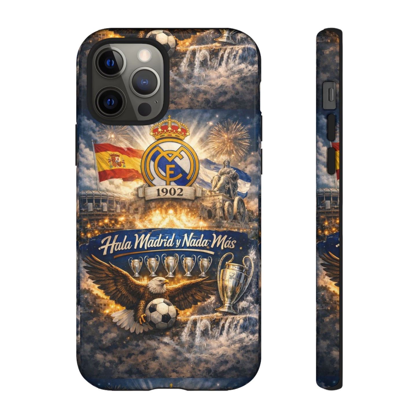 Funda para teléfono Real Madrid – Funda protectora de fútbol "Hala Madrid y Nada Más"