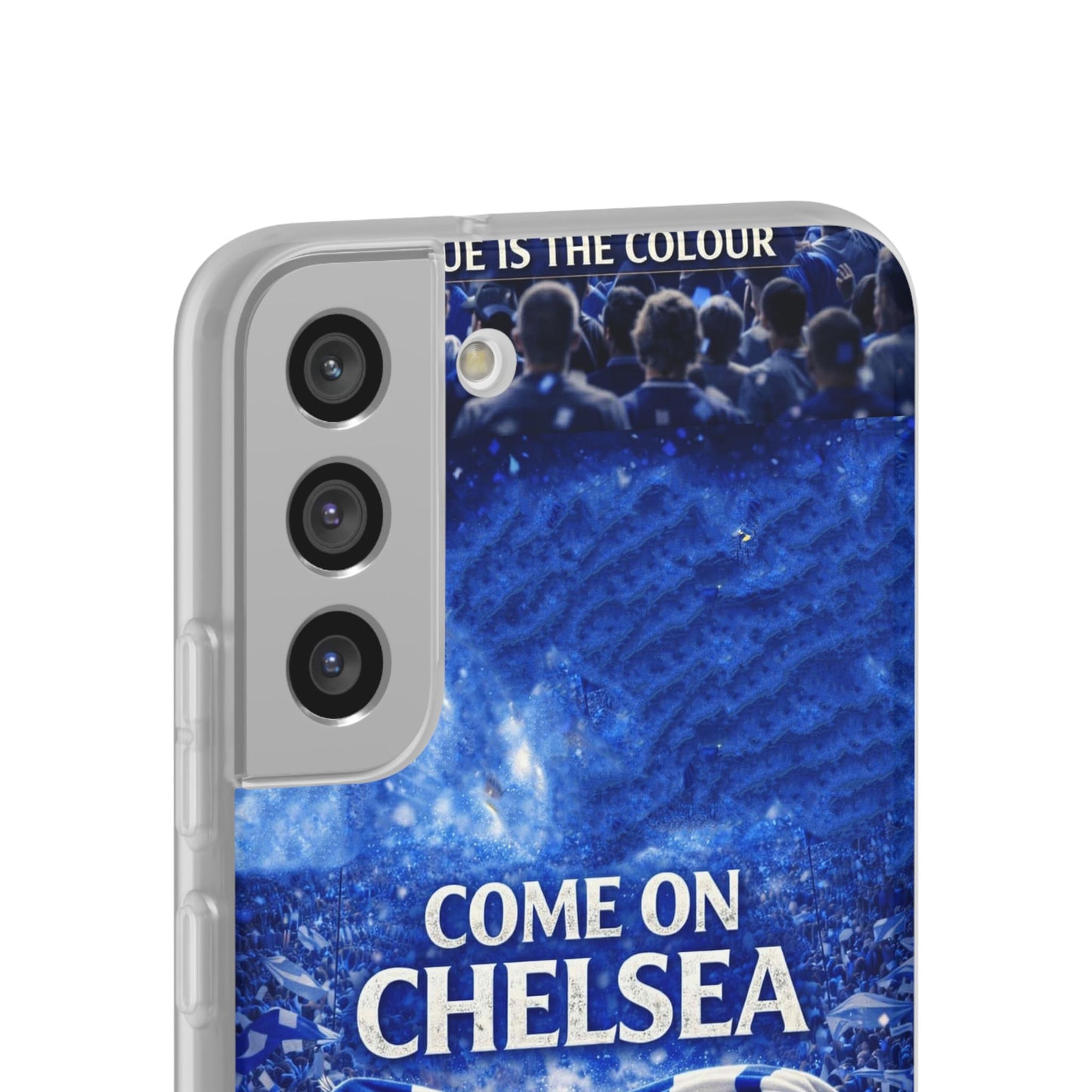 Funda flexible para teléfono del Chelsea Football: "Vamos Chelsea" en azul para aficionados