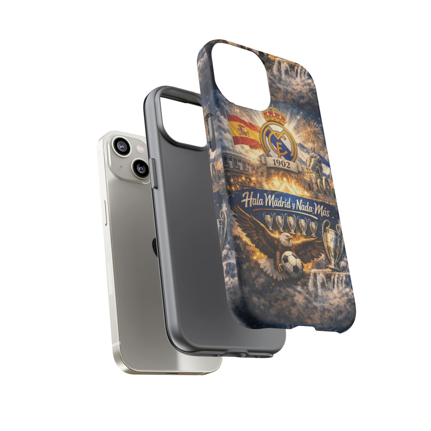 Funda para teléfono Real Madrid – Funda protectora de fútbol "Hala Madrid y Nada Más"