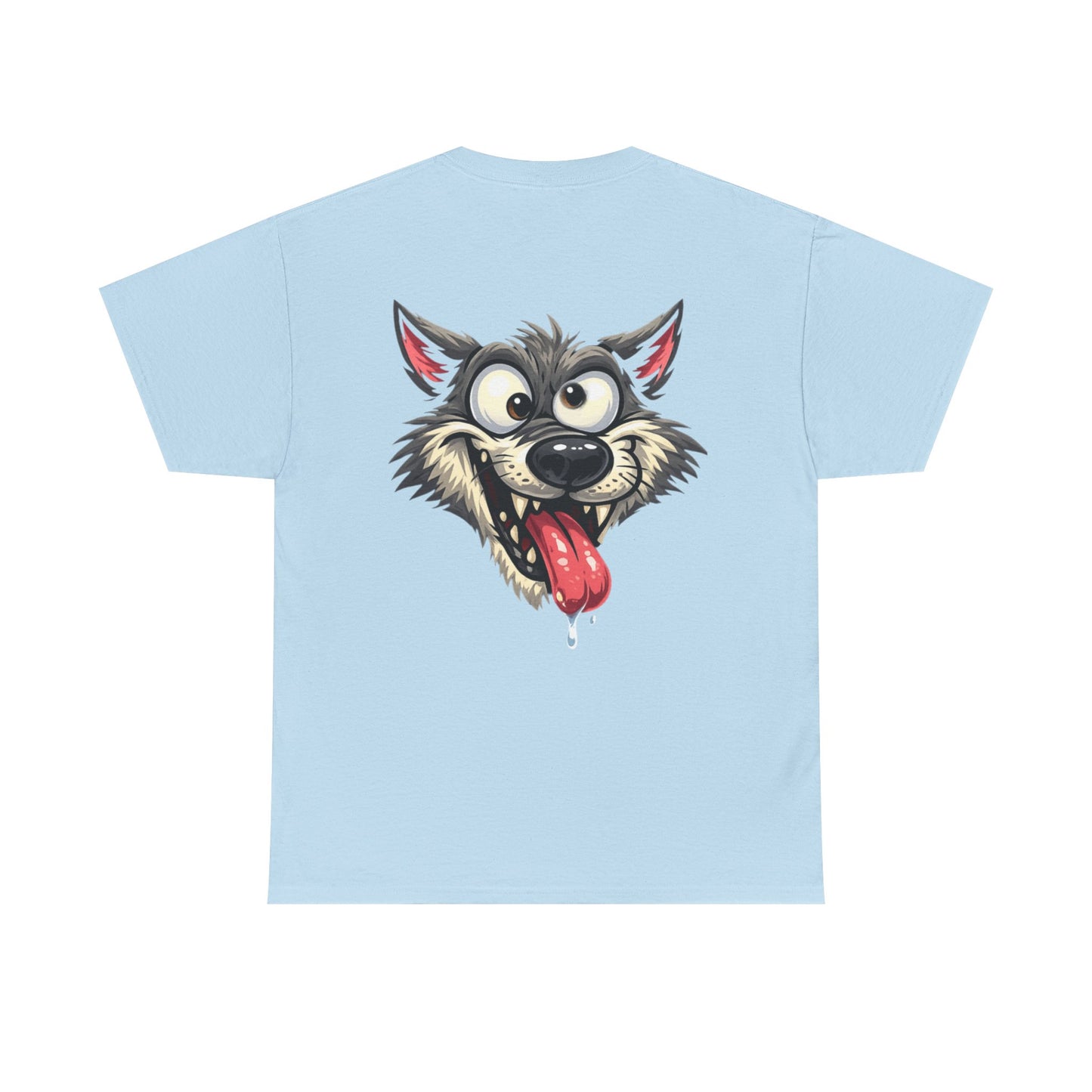 Camiseta gráfica: “Todo lo que hago es dormir y trabajar, y aun así estoy cansado y sin blanca” con diseño de espalda de Lobo Loco