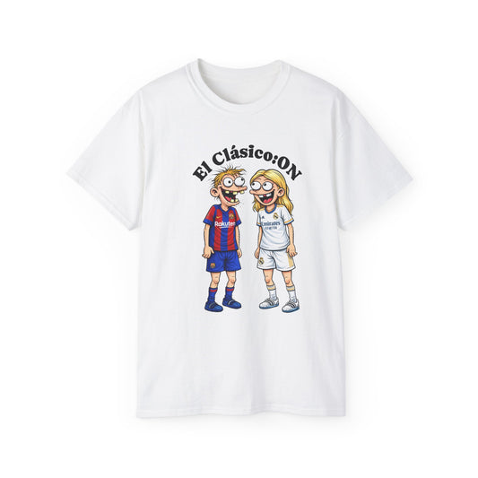 Soccer Rivalry Tee — "Friendship: OFF, El Clásico: ON"