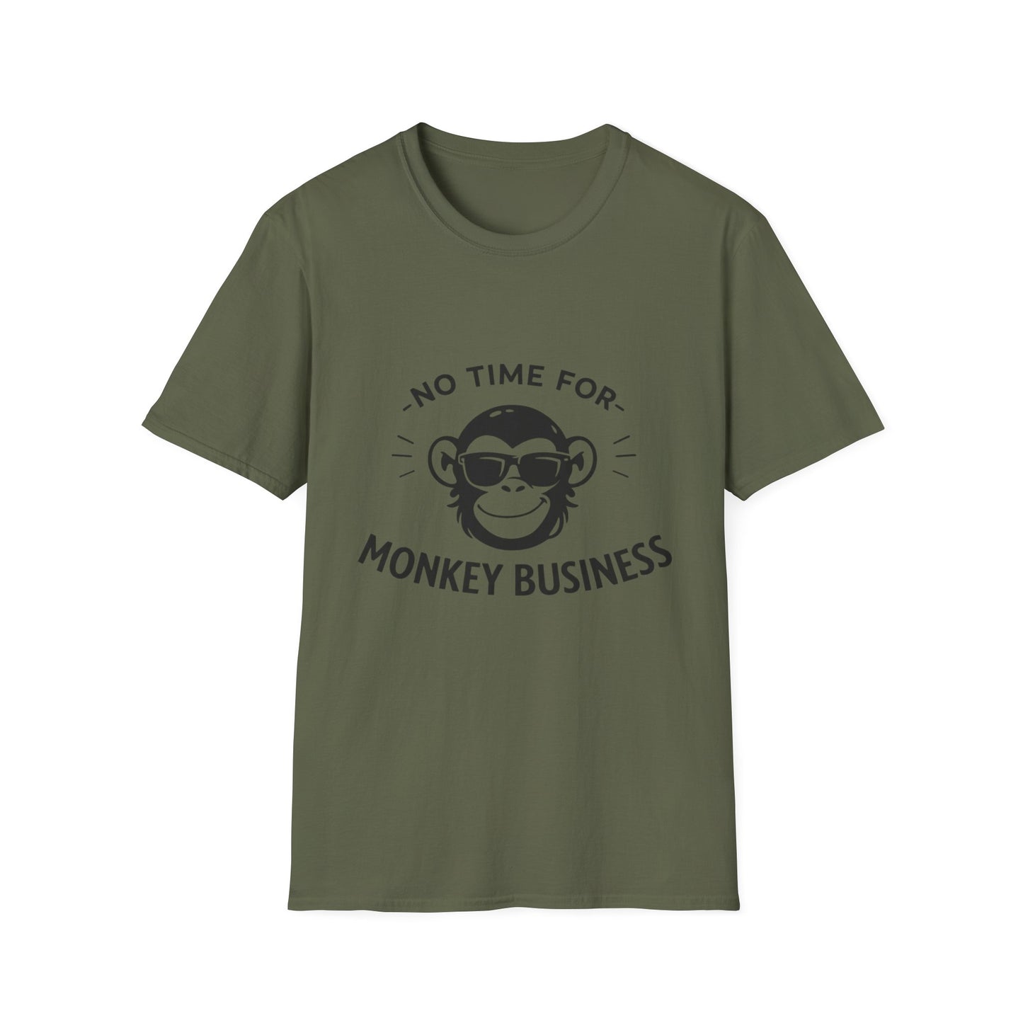 No Time For Monkey Business T-Shirt — Funny Sunglasses Monkey Graphic Tee