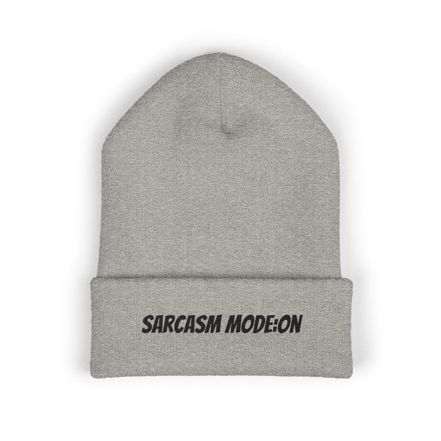 Sarcasm Mode: Embroidered Cuffed Beanie