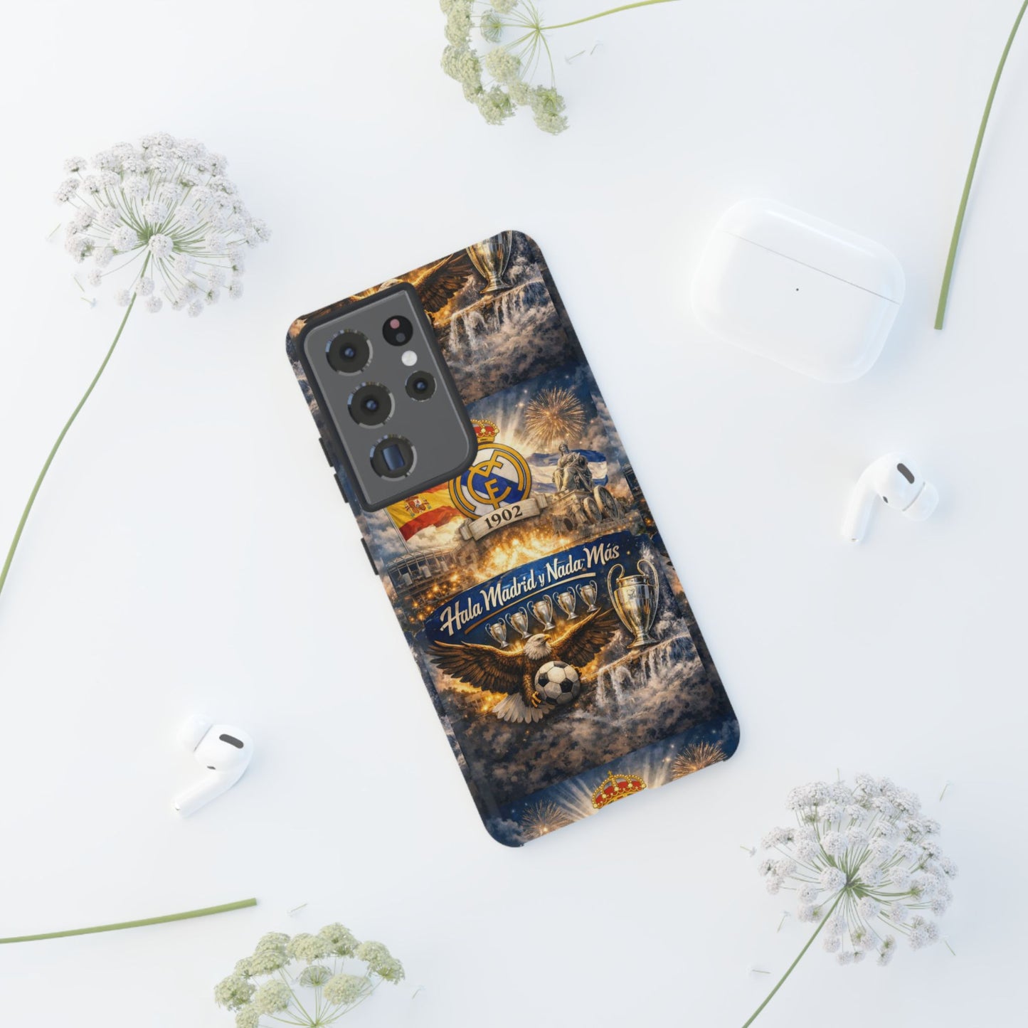 Funda para teléfono Real Madrid – Funda protectora de fútbol "Hala Madrid y Nada Más"