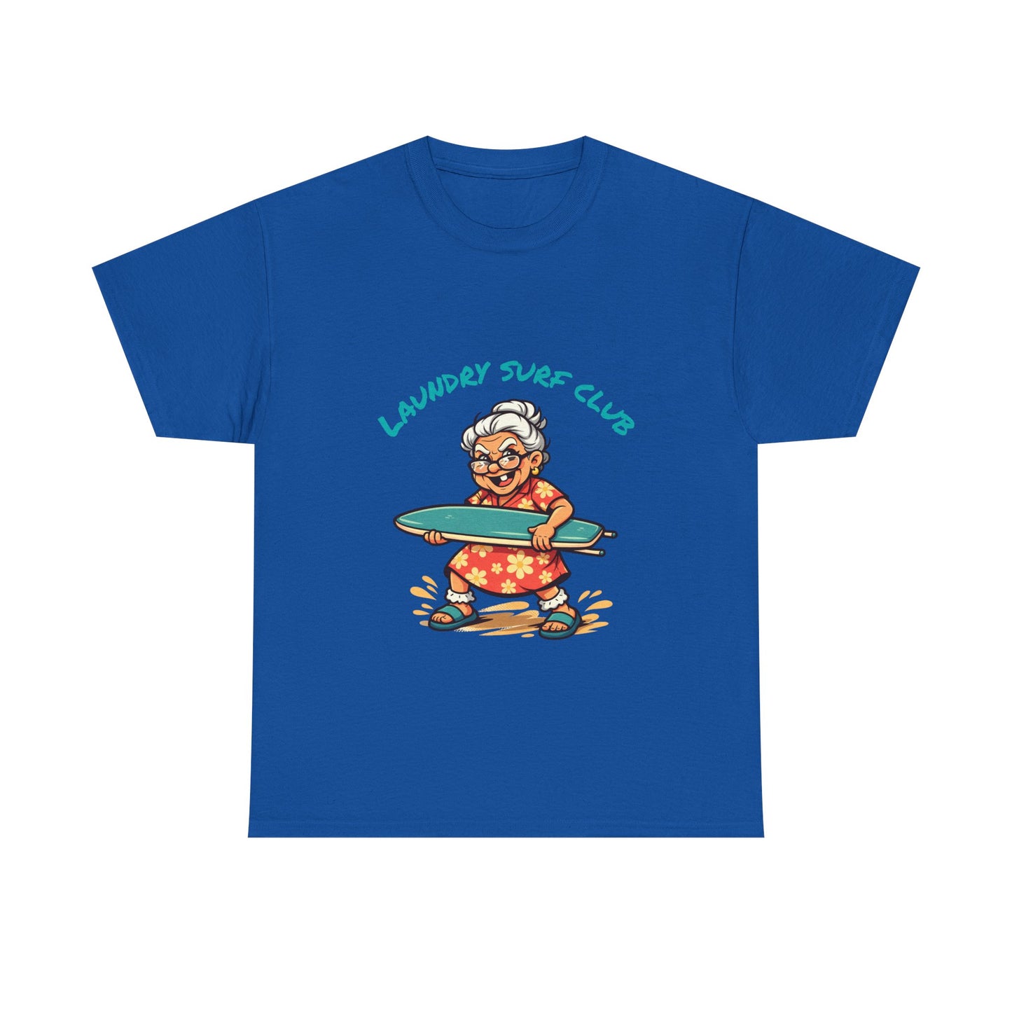 Laundry Surf Club T‑Shirt — Retro Grandma Surfing Graphic Tee