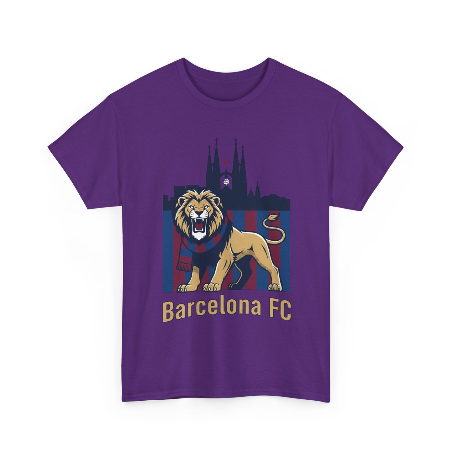 Barcelona FC Lion T-Shirt — Soccer Fan Tee with Sagrada Família Graphic